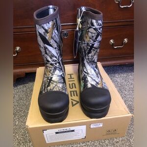 HISEA MEN MUD OUTDOOR RUBBER BOOTS